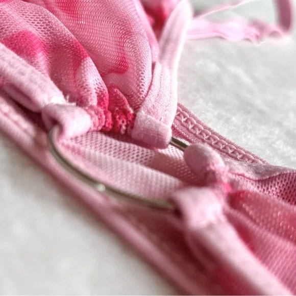 ✨ 3-pc rose print mesh set M - Picture 3 of 8